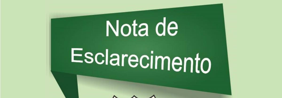 NOTA DE ESCLARECIMENTO