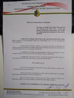 RESOLUÇÃO DE MESA Nº 003/2020 DA CÂMARA MUNICIPAL DE VEREADORES